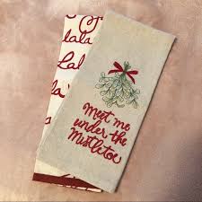 pottery barn christmas tea towels