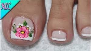 Decoracion de uñas con flores sencillas y fáciles para pies / uñas decoradas de los pies. Diseno De Unas Para Pies Flor Principiantes Muy Facil Flowers Nail Art Nlc Youtube