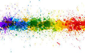 Rainbow Splash Transparent Png Background Tableau Abstrait Abstrait Tache Peinture