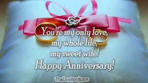 Romantic Wedding Anniversary Wishes For Wife True Love Words