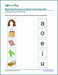 Explore 600+ crafts, projects, recipes, and experiments designed specifically for 1st graders. Matching Short Vowel Worksheets For Preschool And Kindergarten K5 Learning