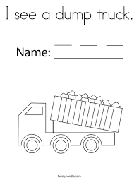 Color in this picture of a mega monster dump truck and others with our library of online coloring pages. I See A Dump Truck Coloring Page Twisty Noodle