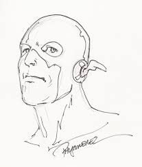 Drawing faces should be easy as pie after you get the proportions down. The Flash By Phil Jimenez In Robert Baker S Sketches San Diego Comic Con 2000 Comic Art Gallery Room