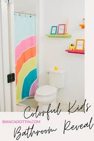 Colorful Kids Bathroom Reveal In 2020 Kids Bathroom Colors Kids Bathroom Makeover Girl Bathroom Decor
