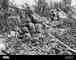 Image of American soldiers in the trenches during the MeuseArgonne Offensive