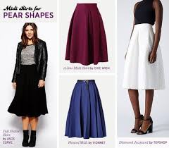 How To Find The Midi Skirt That Fits Your Body Pear Shapes Pear Body Shape Outfits Pear Shape Fashion Shape Skirt