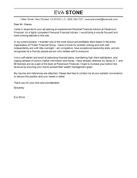 Best Personal Financial Advisor Cover Letter Examples Livecareer
