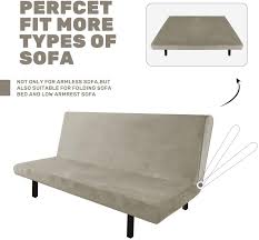 Especially for homes big on cosy but small on space. Chelzen Velvet Futon Cover High Stretch Armless Couch Covers Spandex Fabric Sofa Bed Slipcover Anti Slip Furniture Protector With Elastic Bottom Machine Washable Futon Dark Coffee Home Slipcovers Urbytus Com