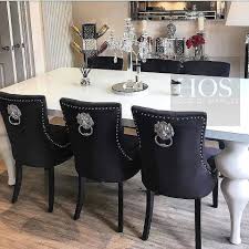 The 8 Seater Empire Deluxe Dining Set With Lion Knocker Chairs Dining Furniture Makeover Contemporary Dining Furniture Outdoor Dining Furniture