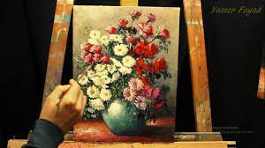 Buy oil painting flowers and get the best deals at the lowest prices on ebay! Oil Painting Vase With Flowers Still Life With Yasser Fayad Youtube