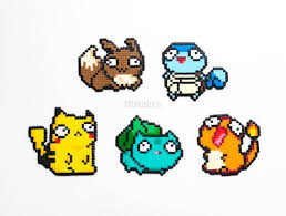 Derpy Pokemon Pixel Art Magnet Pikachu Hama Perler Beads Squirtle Bulbasaur Eevee Charmander 8 Bit Pokemon Perler Beads Perler Bead Templates Perler Bead Art