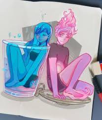 Fire And Water Warm You Up By Larienne Fire Drawing Girl In Water Fire Boy Water Girl