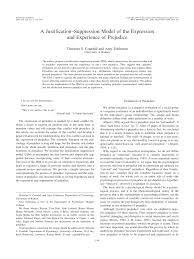 Pdf A Justification Suppression Model Of The Expression And Experience Of Prejudice