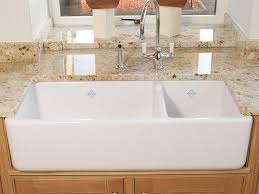 Make sure you get dimensions to your contractor or measure the opening in the cabinets yourself. Rohl Shaws 40 Fireclay Double Bowl Farmhouse Apron Sink White Rc4019 The Sink Boutique