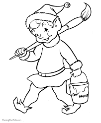 You can even print a few coloring pages and staple them together into. Free Christmas Elf Coloring Pictures