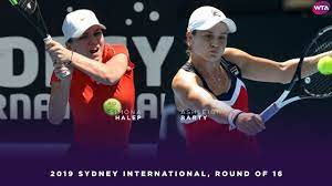 2.simona halep vs ashleigh barty direct meetings. Simona Halep Vs Ashleigh Barty 2019 Sydney International Round Of 16 Wta Highlights Youtube