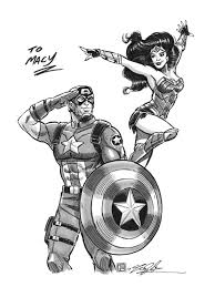 Find many great new & used options and get the best deals for captain america 6 action figure 2013 hasbro marvel legends mandroid wave at the best online prices at ebay! Captain America And Wonder Woman Commission In Tim Shinn S Tim Shinn Commissions Comic Art Gallery Room