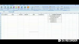 The body mass index (short bmi) is one of several methods used to classify the weight of a person. Calculate Bmi Using Ms Excel In Hindi Physical Education Youtube