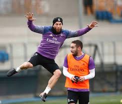 Sergio Ramos Dani Carvajal Real Madrid Training Sergio Ramos Real Madrid