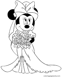 There are better alternatives than keeping your wedding dress in the closet forever. Minnie Mouse In A Wedding Dress Coloring Pages Minnie Mouse Coloring Pages Coloring Pages For Kids And Adults