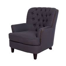 Accentuate Your Home With This Elegant Accent Chair From Michael Anthony Its Steel Blue Fabric Button Tufted Grey Tufted Accent Chair Furniture Accent Chairs