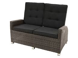 Bequeme polsterauflagen und rückenkissen sorgen für das echte sofa feeling. Ploss Gartenmobel Loungesofa Rocking Polyrattan Sofa Mit Verstellbarer Ruckenlehne Stufenlos 148 X 85 X 112 Cm Farbe Grau Braun Meliert