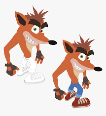Add another such irregular box attached at the bottom of the above one for the jaw. Crash Bandicoot Cartoon Drawing Hd Png Download Transparent Png Image Pngitem