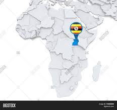 Physical map of uganda, equirectangular projection. Uganda On Map Africa Image Photo Free Trial Bigstock