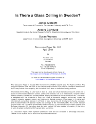 Pdf Is There A Glass Ceiling In Sweden