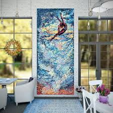 Canvas Print Art Vertical Huge Large Blue Abstract Wall Art Etsy Blue Abstract Wall Art Colorful Wall Art Abstract Wall Art