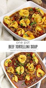 One Pot Beef Tortellini Soup By The Toasty Kitchen Beef Tortellini Pasta Soup Onepotsoup Beef Tortellini Recipe Tortellini Recipes Tortellini Soup Recipe