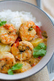 Gambas Aux Epices Douces Ananas Et Lait De Coco Crevette Lait De Coco Recettes De Cuisine Recette Gambas