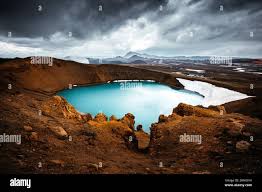 Exotic view of the geothermal valley Leirhnjukur. Location Myvatn lake,  Krafla, Iceland, Europe. Amazing image of tourist attraction Stock Photo -  Alamy
