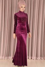 Modamerve Incili Kadife Abiye Elbise Fusya Rzg 6709 Dresses With Sleeves Fashion Long Sleeve Dress