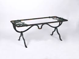 Save now with 0% off shale ii black irregular live edge slate coffee table with flat iron base. 1970s Coffee Table In Wrought Iron Ib05186 Bellamysworld