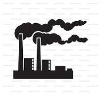 Industrial plant (factory building). Cut files for Cricut. Clip Art  silhouette (eps, svg, pdf, png, dxf, jpeg).