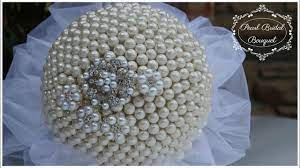 Pearl embellished wedding dresses, veils, pearl shoes, and wedding decor are just a few of the ways to. Diy Pearl Bridal Bouquet Diy Glam Wedding Bouquet Diy Wedding Tutorial Youtube