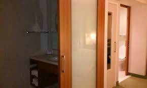 Check here to know more samples. Sliding Bathroom Door With Frosted Glass No Latch Lock Picture Of Springhill Suites Houston The Woodlands Tripadvisor