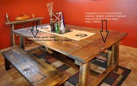 This Entire Table Is Made With Common Building Lumber One Would Find At A Lumber Yard Or Home Depot Thi Reclaimed Wood Table Top Furniture Rustic Dining Table