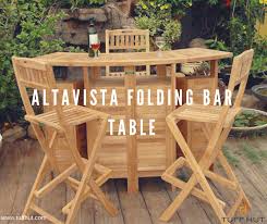 Altavista Folding Bar Table Bar Table Outdoor Furniture Sets Simple Storage