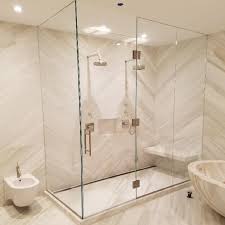 Here's another decorative example of a traditional setting with both classic glass and frosted placements. Shower Tub Bath Capitol Glass
