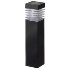 Hampton Bay Solar Black Outdoor Integrated Led Landscape Plastic Square Bollard 6 Pack Hd28451bk6 The Home Depot Landscape Lighting Landscape Lighting Kits Led Outdoor Lighting