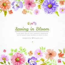 Ai Watercolor Flowers Spring Background Vector Free Download Pikoff