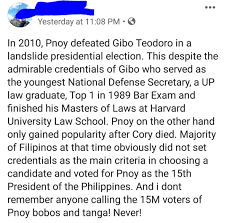 Plh (born on june 14, 1964 in isabela, philippines), or more commonly known as gilbert/gibo, is the former secretary of the national defense of the republic of the philippines. Excuse Me Gibo Teodoro Lost Coz He Sided With The Corrupt Pgma His Credentials Were Eclipsed By His Political Ties In The 2010 Elections Pnoy Was The Best Choice Over Estrada Villar
