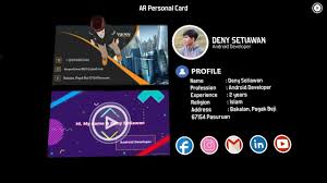 I hope you enjoyed it and that it's made you curious about creating your own. Simple Augmented Reality Personal Card Business Card Concept Youtube