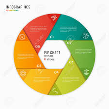 Vector Circle Chart Infographic Template 6 Options Steps Part