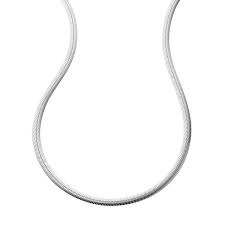 The square box link of this sterling silver chain not only looks fantastic but, it's also very comfortable to wear and is available in 4 different finishes. Primrose Sterling Silver Flat Snake Chain Necklace 18 In