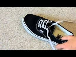 Insert each end of the shoelace downward through. Pin By Taylor Muter On Shoes How To Lace Vans Ways To Lace Shoes Shoe Laces