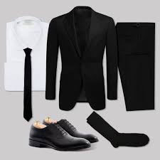 Image result for black funeral dress men