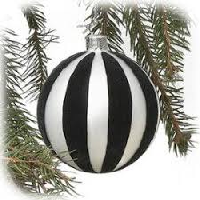 Black And White Christmas Ornaments 4 Black And White Stripe Glass Ball Ornament White Christmas Ornaments Black White Christmas White Ornaments